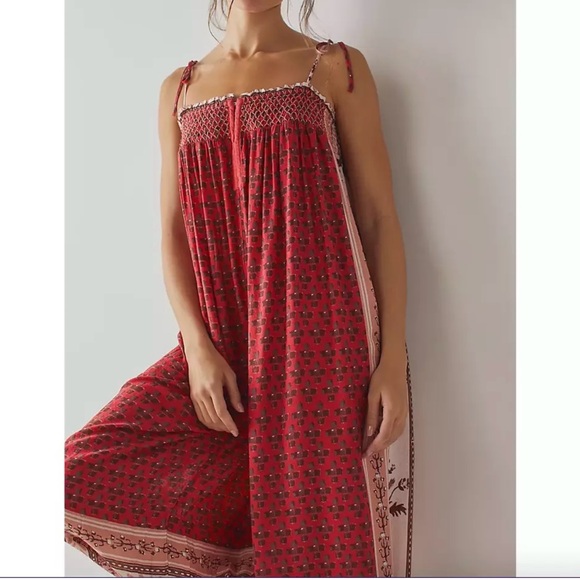 Free People Rule The World Maxi Playsuit Meadow Combo Women's Size Small - Picture 2 of 6